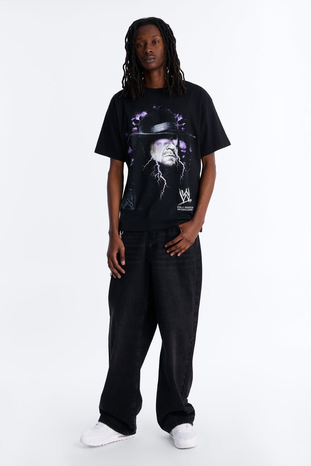 WWE Undertaker Heavy Weight Oversized Short Sleeve Tee - Black