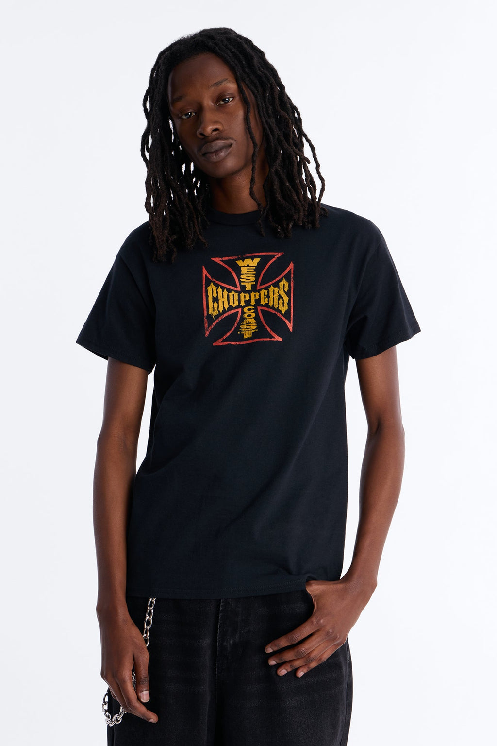 West Coast Choppers Cobra Puff Print Short Sleeve Tee - Black