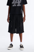 Baggy Oversized Pockets Tech Short - Black