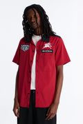 Local Dealer Striped Button Up Shirt - Red