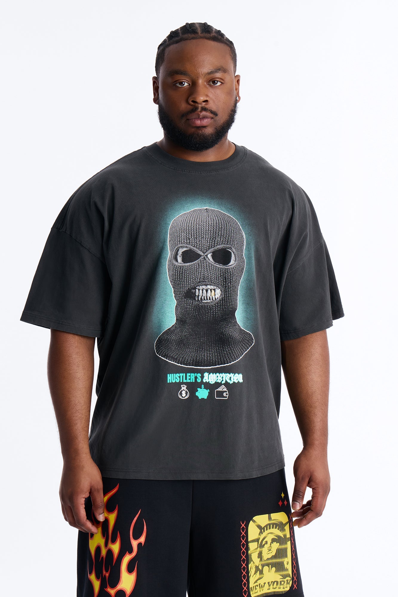 Hustle Forever Vintage Boxy Short Sleeve Tee - Black Wash