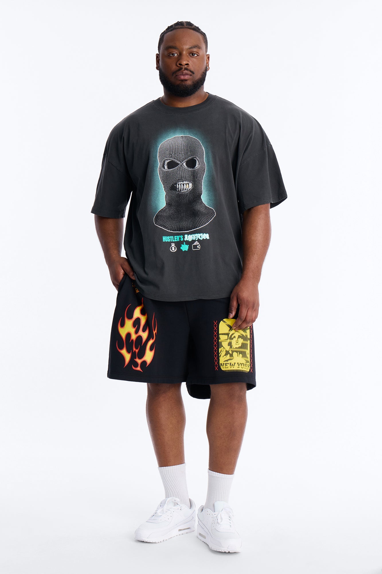 Hustle Forever Vintage Boxy Short Sleeve Tee - Black Wash