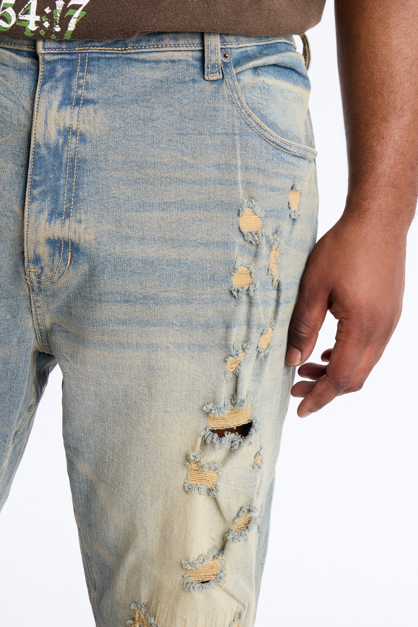 Undercover Slim Stacked Flare Jeans - Vintage Blue Wash