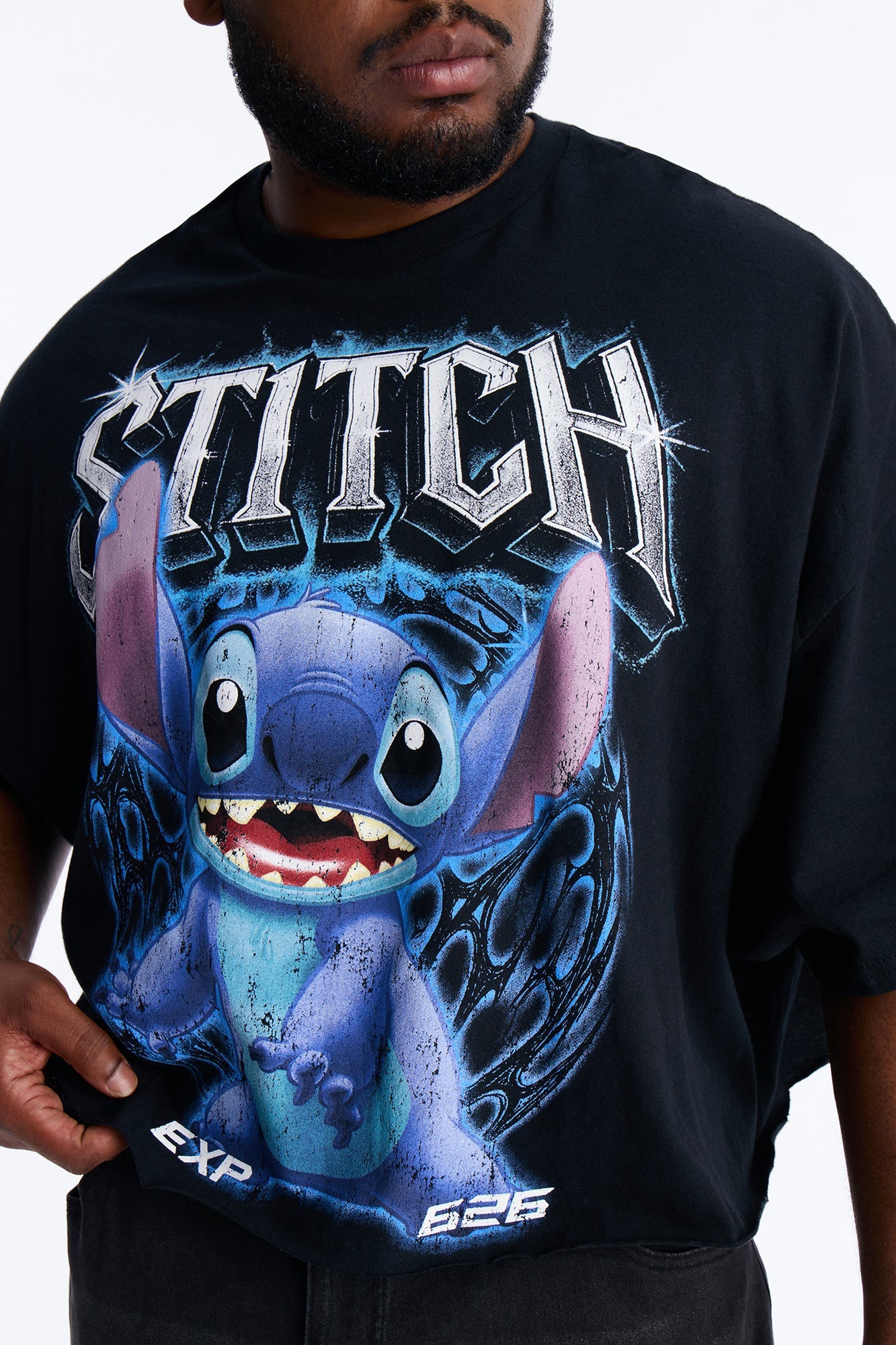 Disney Stitch Short Sleeve Tee - Black