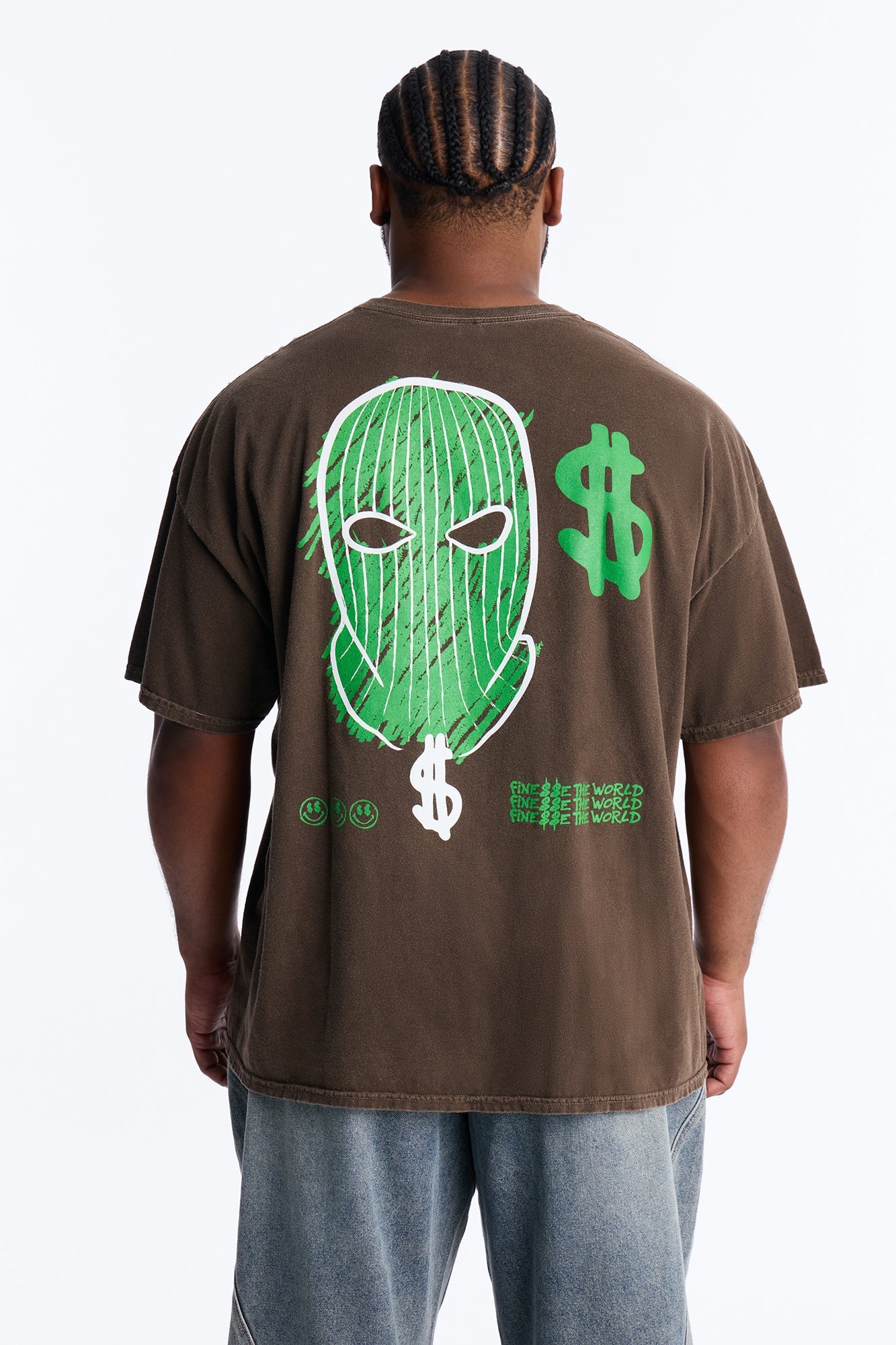 Money Runs The World Vintage Short Sleeve Tee - Chocolate