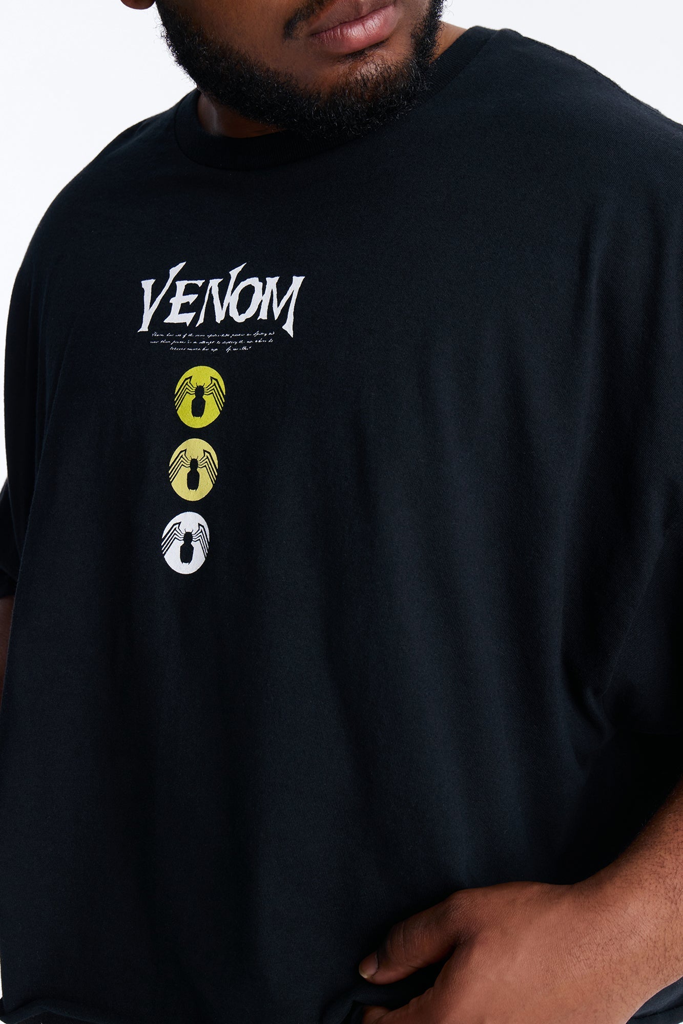 Venom The Anti Hero Boxy Short Sleeve Tee - Black