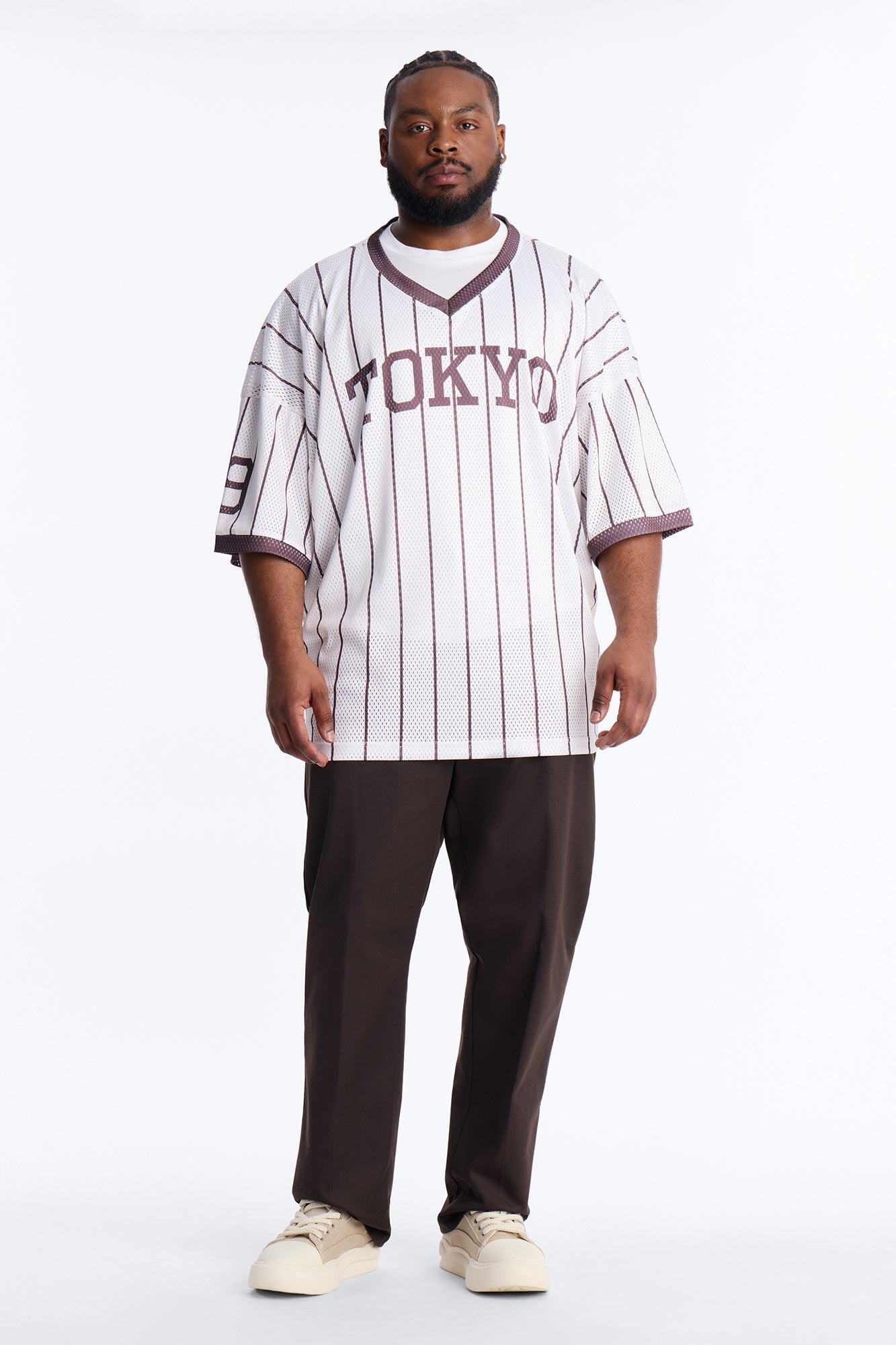 Jersey Fit Tokyo V-Neck Shirt - White