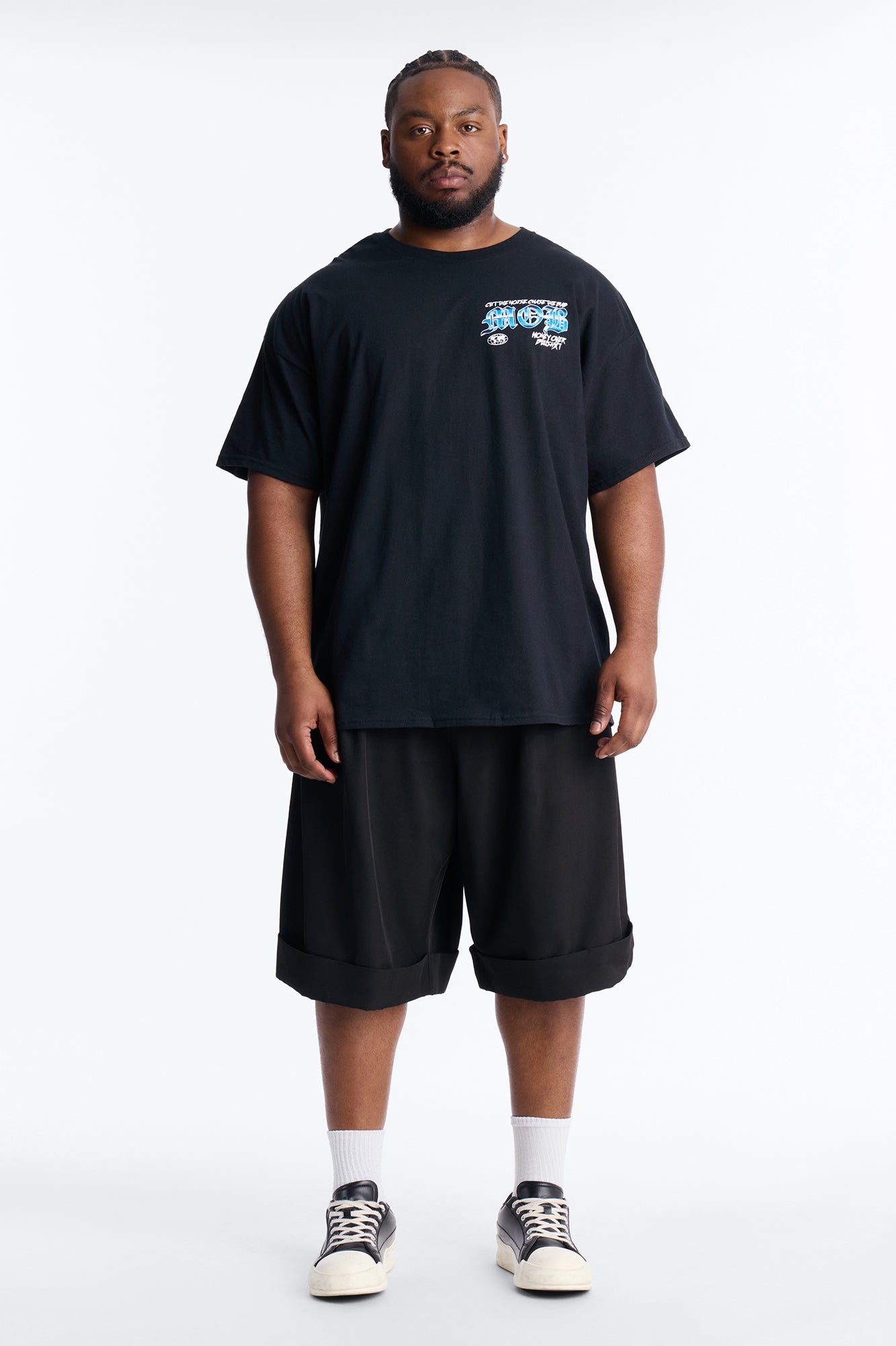 Cut The Noise Oversized Short Sleeve Tee - Black