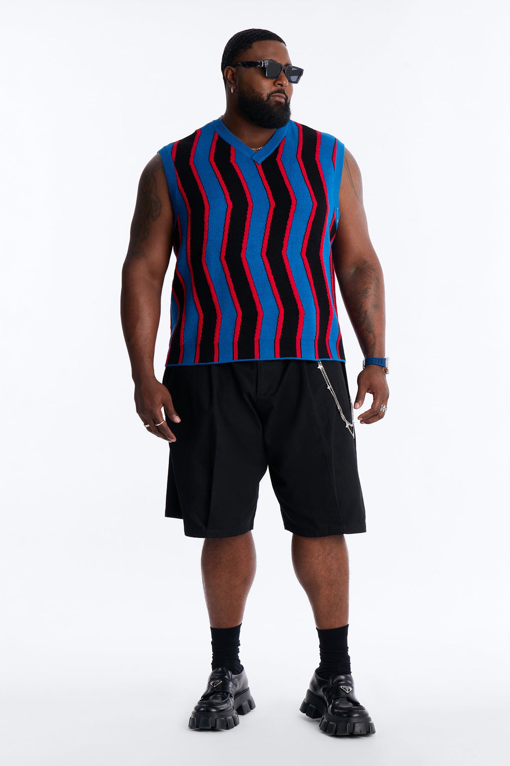 After Midnight Flame Sweater Vest - Blue