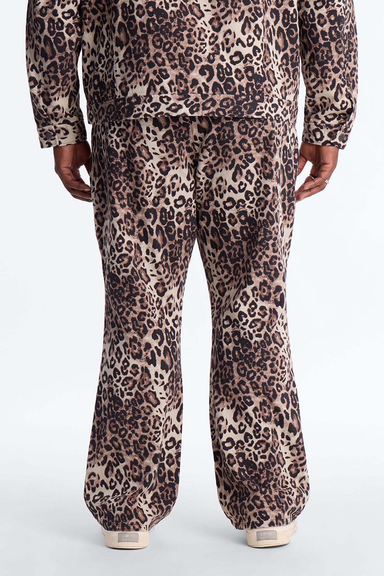 Straight Flare Marcy Wild Leopard Print Pant - Brown