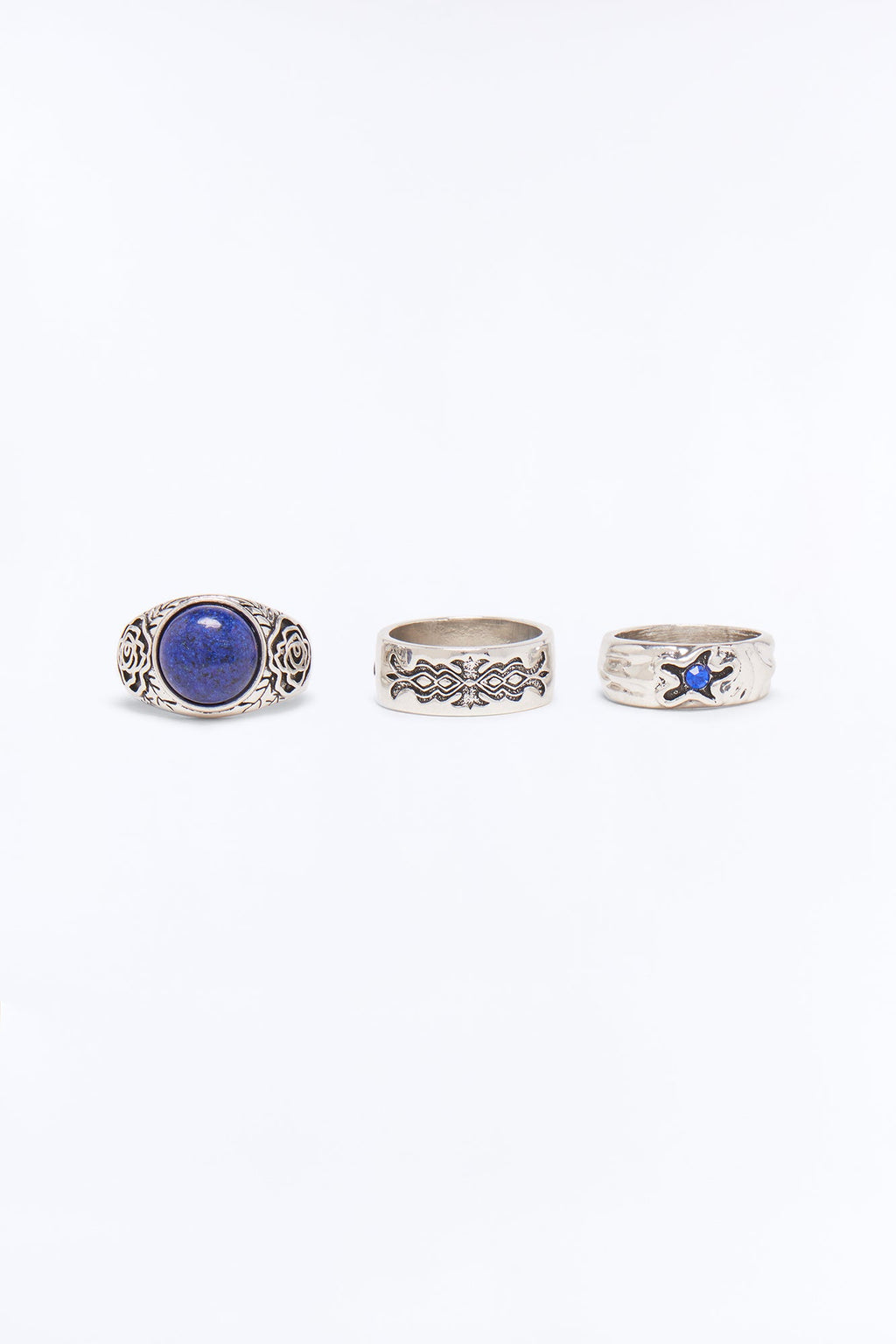 Wistful Night Multi Size Ring Set - Silver