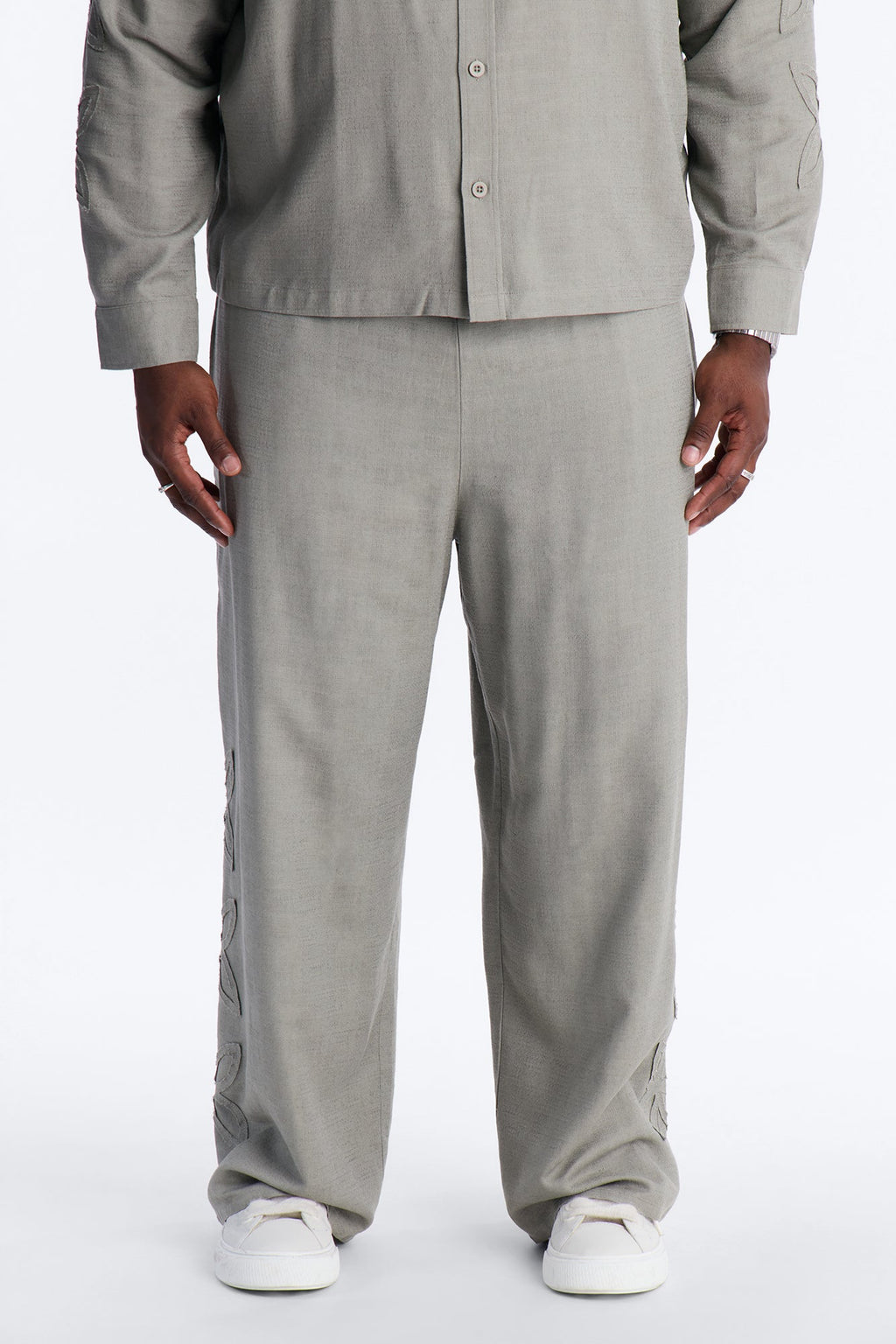 Wide Leg Tropical Fearless Pant - Sage