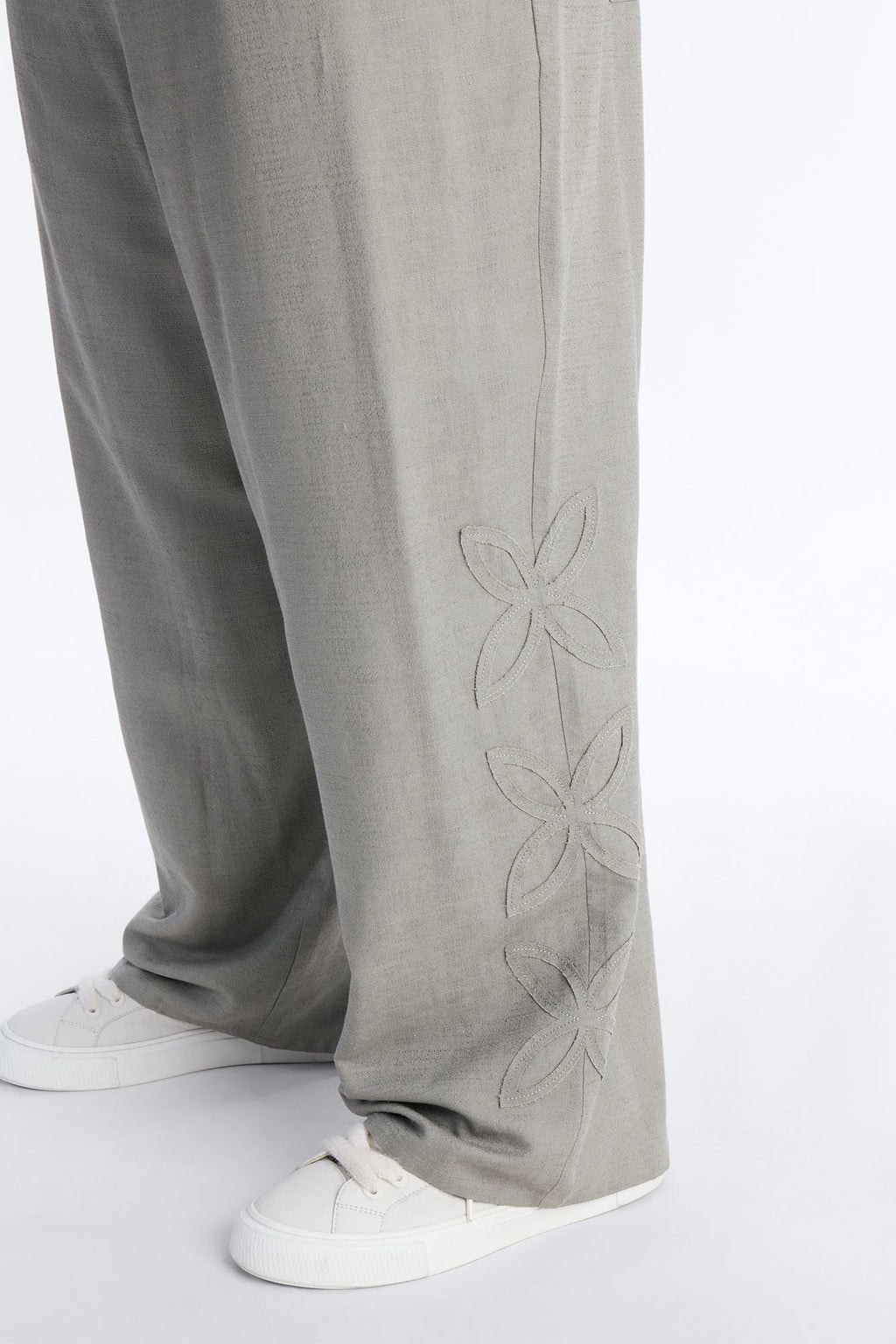 Wide Leg Tropical Fearless Pant - Sage