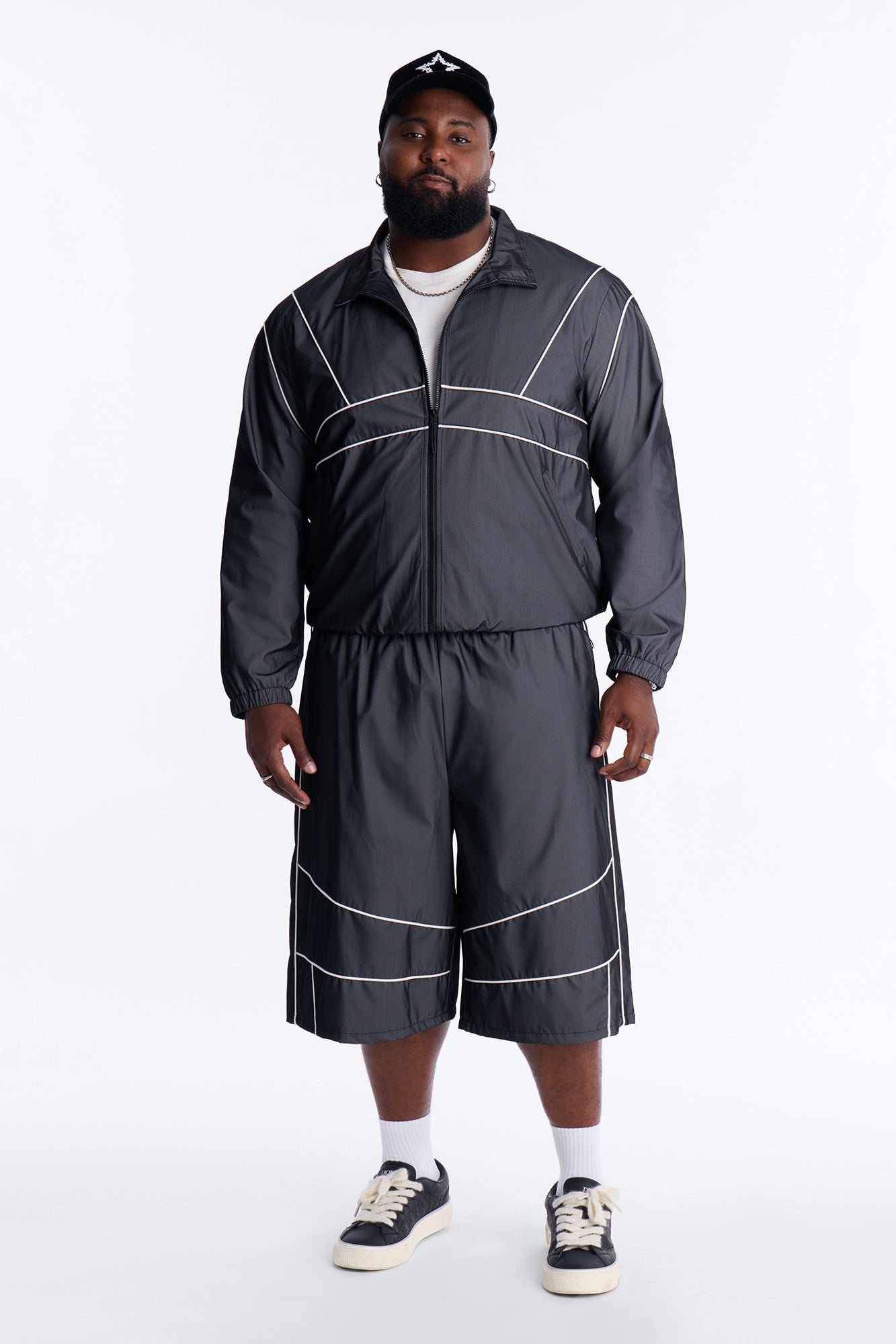 Baggy Chroma Reflective Mesh Overlay Short - PlatinumIce