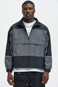 Racer Quarter Zip Coaches Jacket - Black/combo