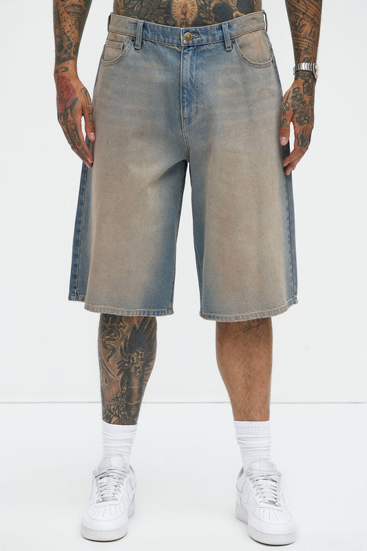 Colin Baggy Denim Short - Vintage Blue Wash