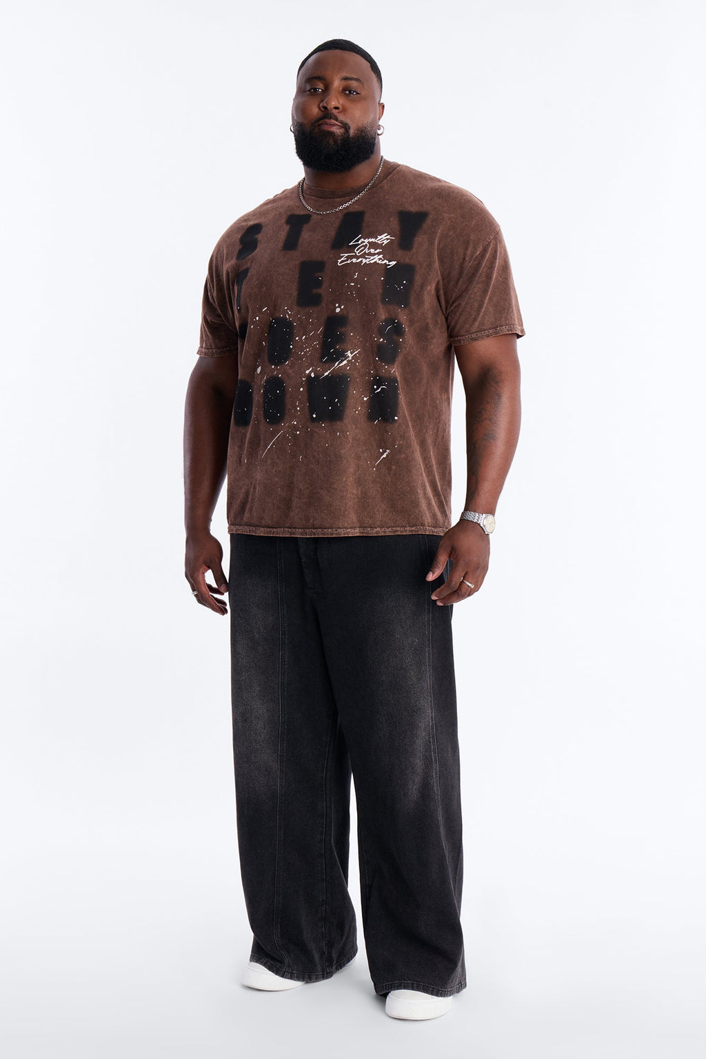 Stay Ten Toes Down Short Sleeve Tee - Chocolate