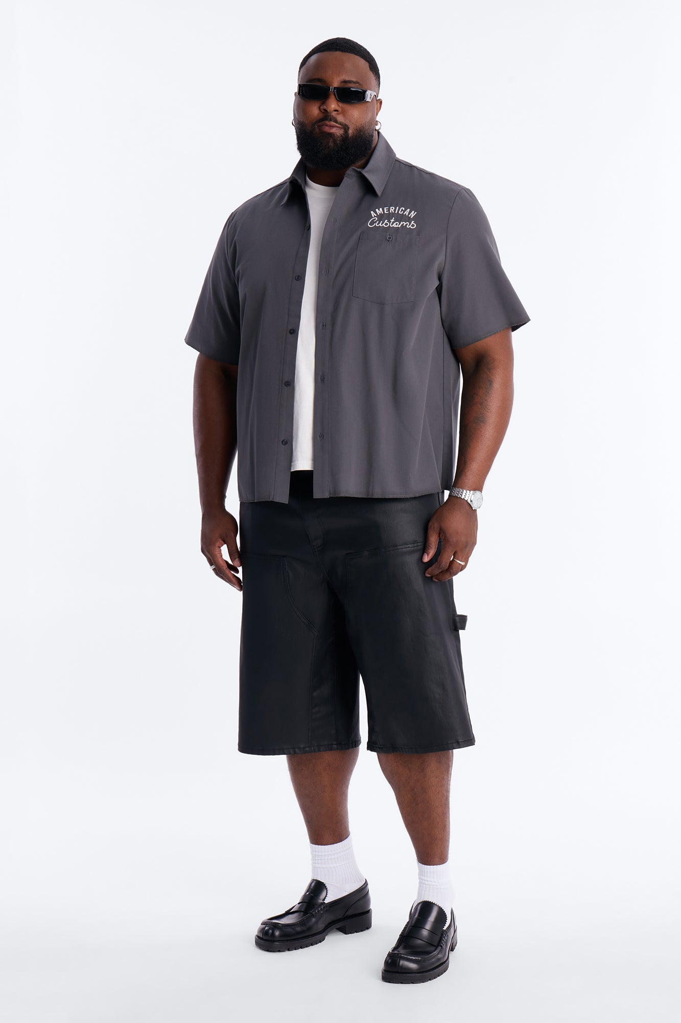 American Customs Mechanic Button Up Shirt - Black