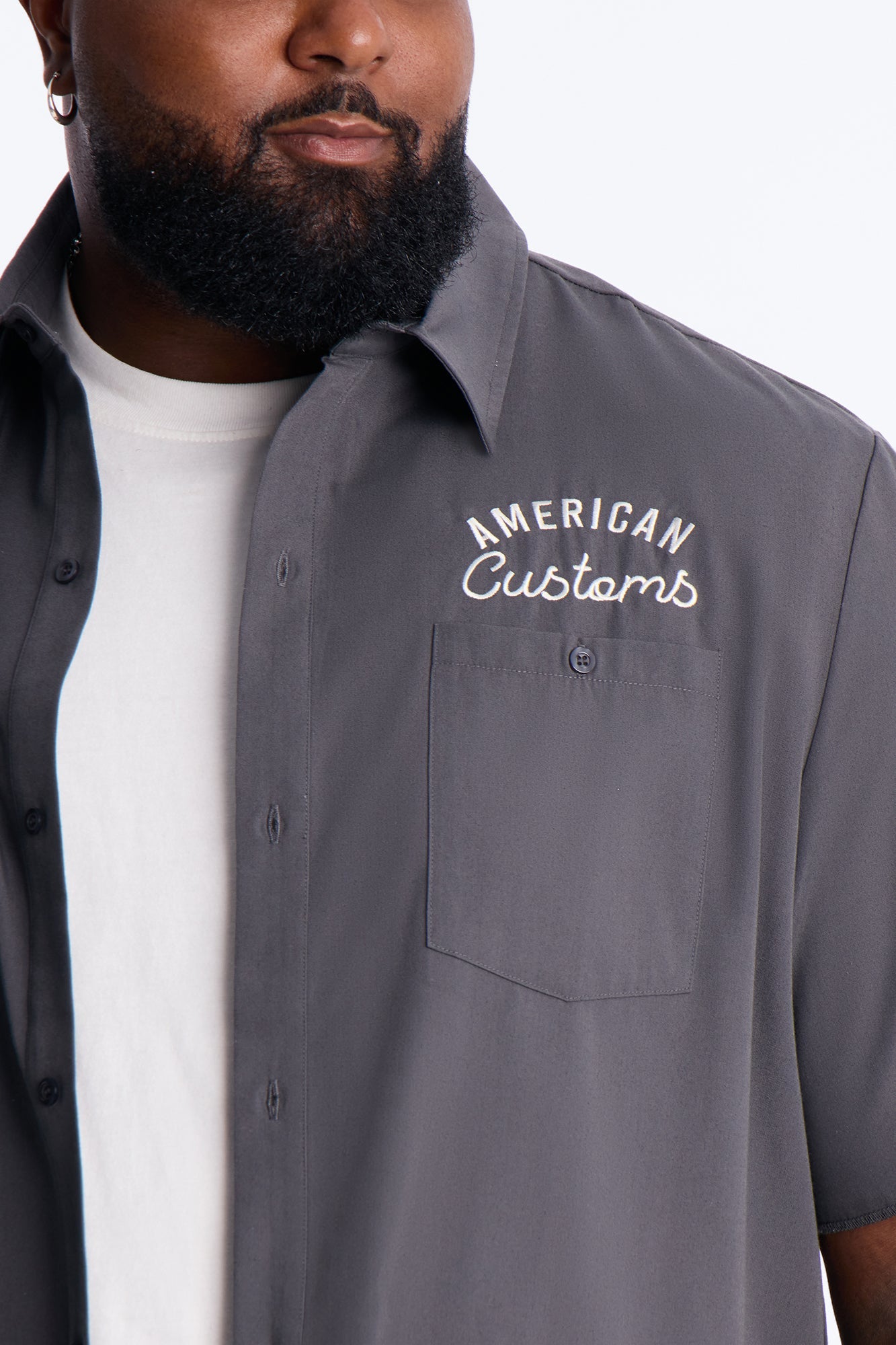 American Customs Mechanic Button Up Shirt - Black