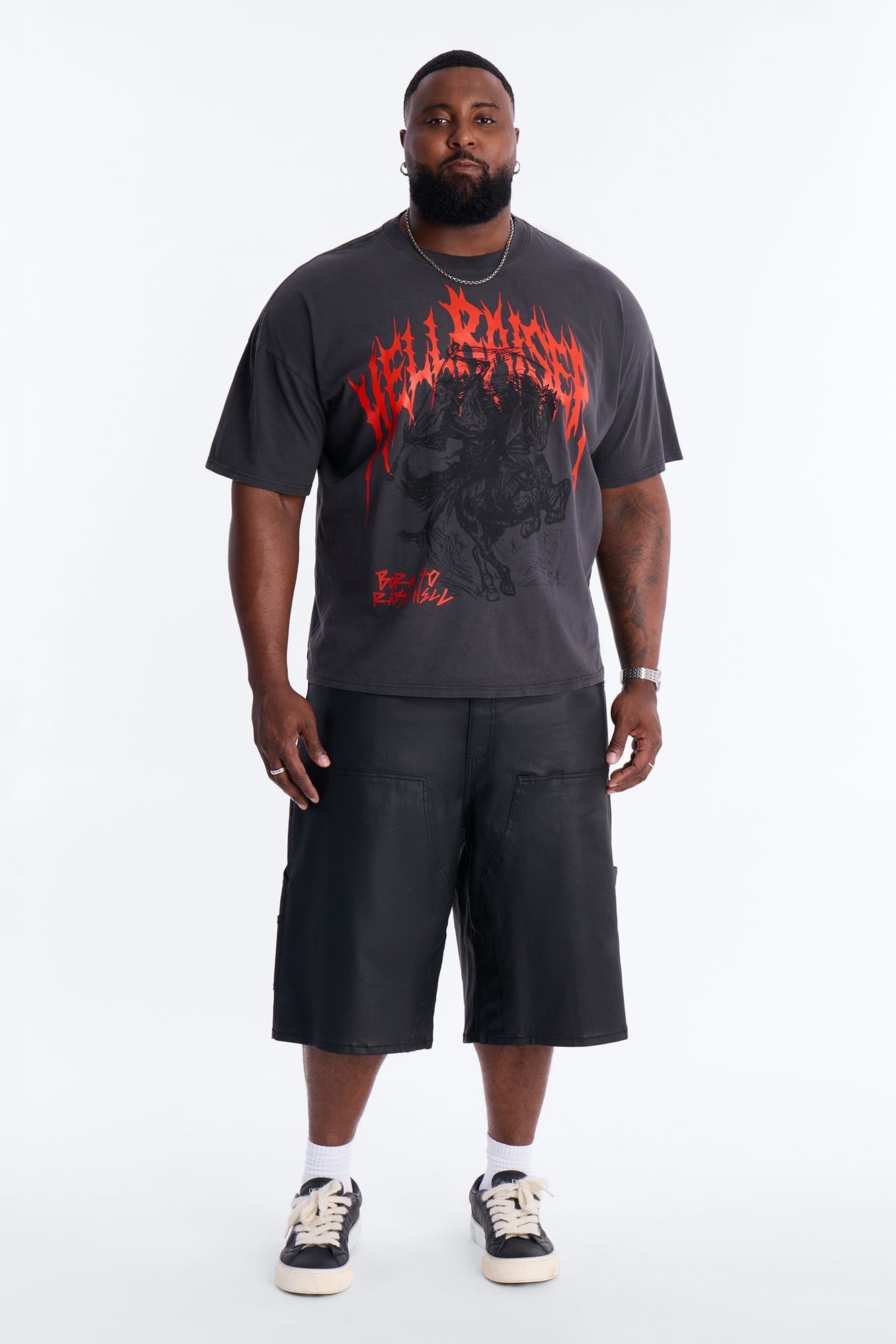 Hell Raiser Vintage Boxy Short Sleeve Tee - Black Wash