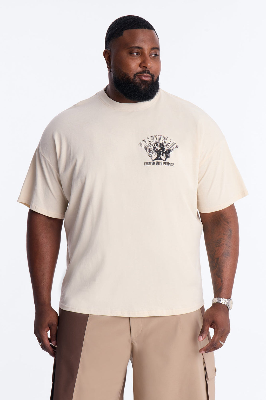 Heaven Made Heavy Weight Boxy Short Sleeve Tee - Off White