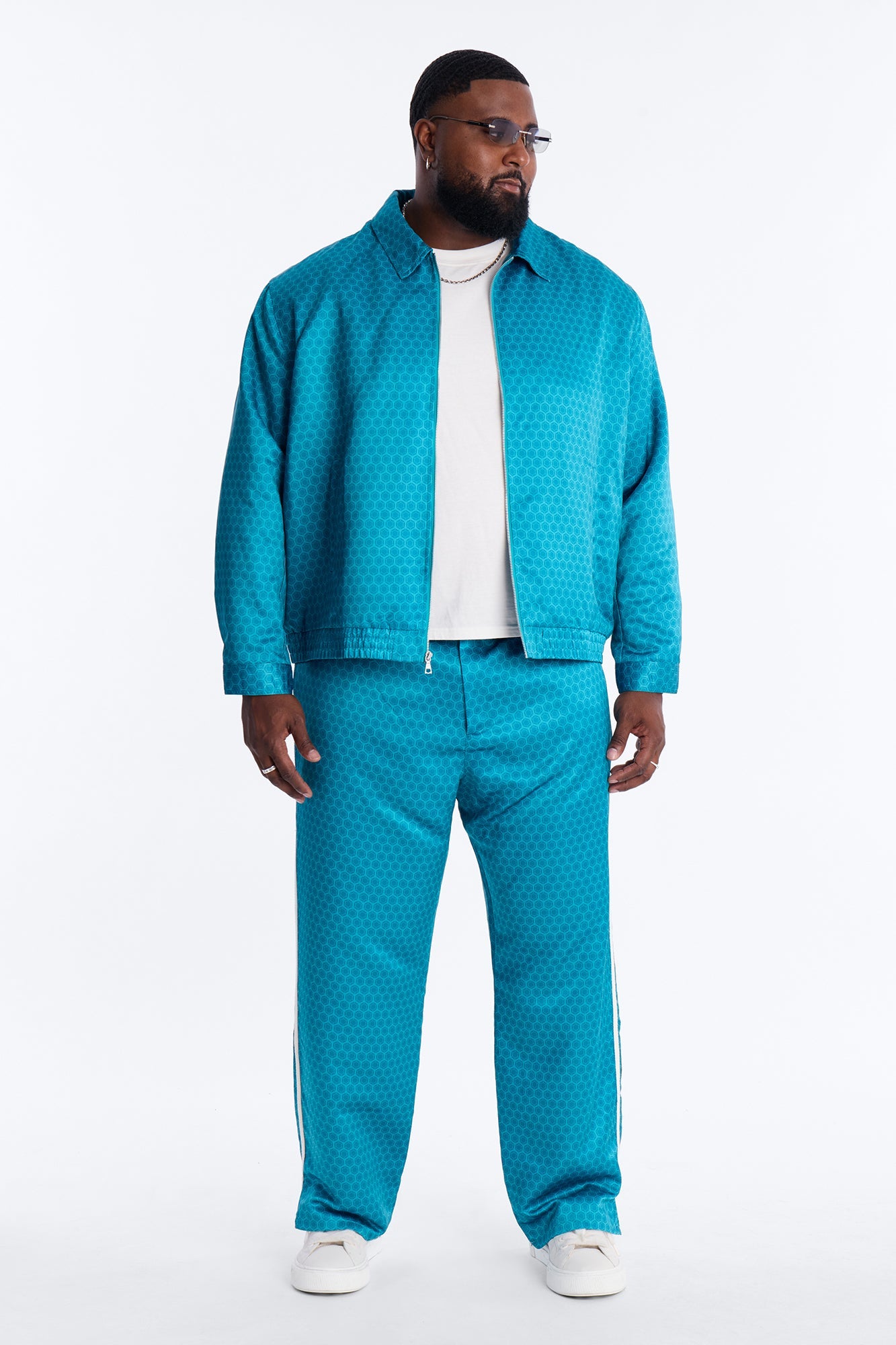 St. Tropez Motif Rope Applique Bomber Jacket - Blue