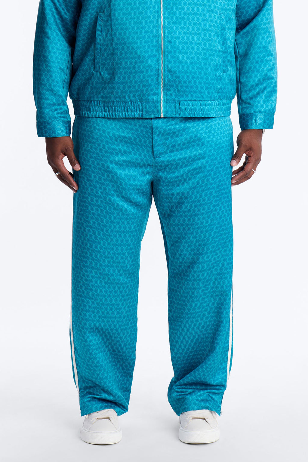 Straight St. Tropez Motif Roped Applique Pant - Blue