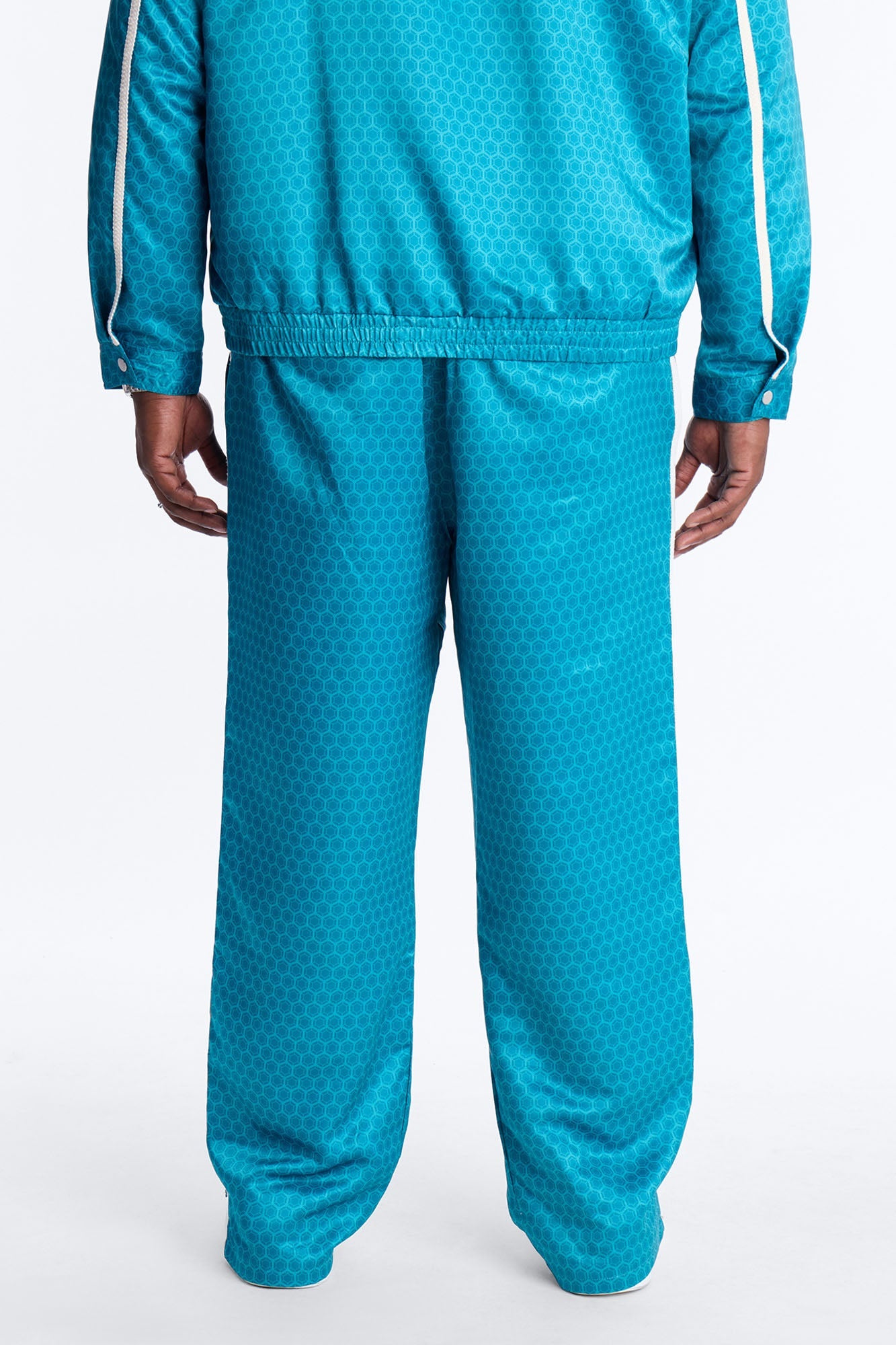 Straight St. Tropez Motif Roped Applique Pant - Blue