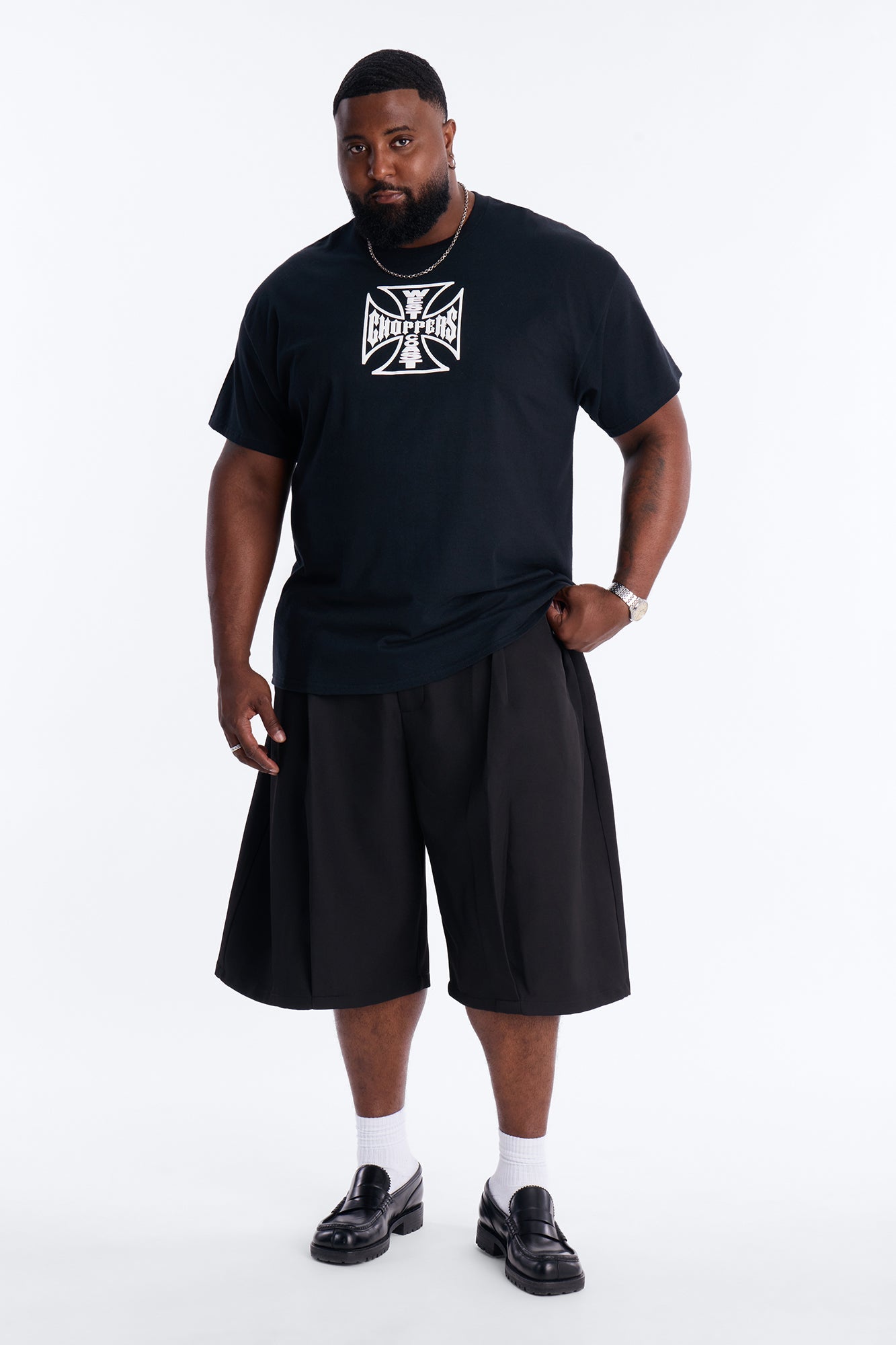 West Coast Choppers Icon Puff Print Short Sleeve Tee - Black