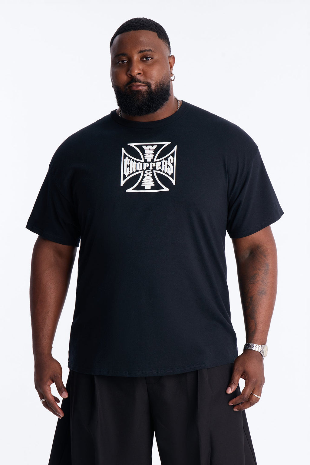 West Coast Choppers Icon Puff Print Short Sleeve Tee - Black