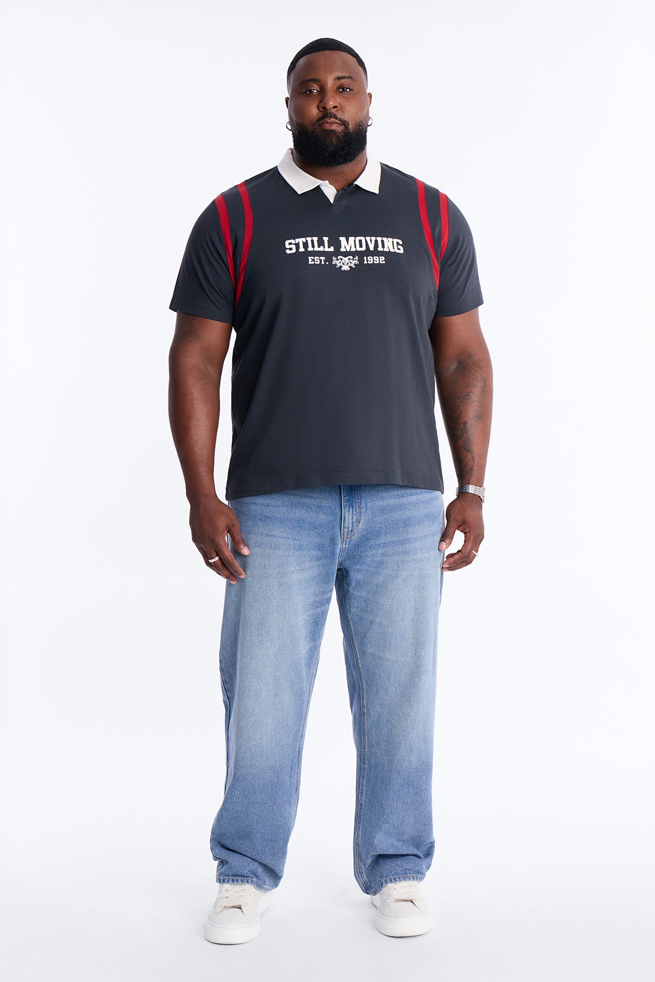 Relaxed Still Moving Polo - Black