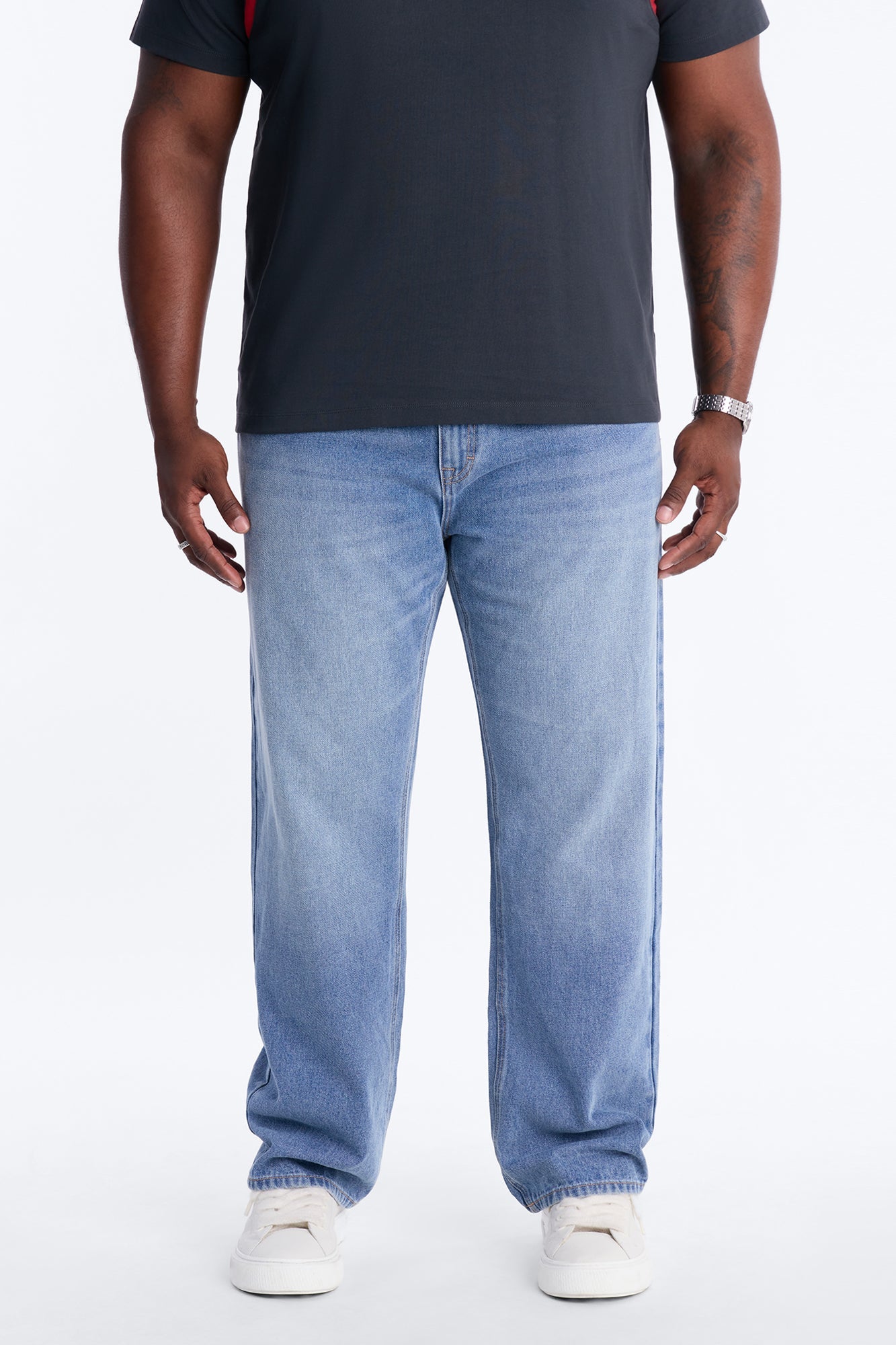 Essential Straight Rigid Jean - Medium Blue Wash