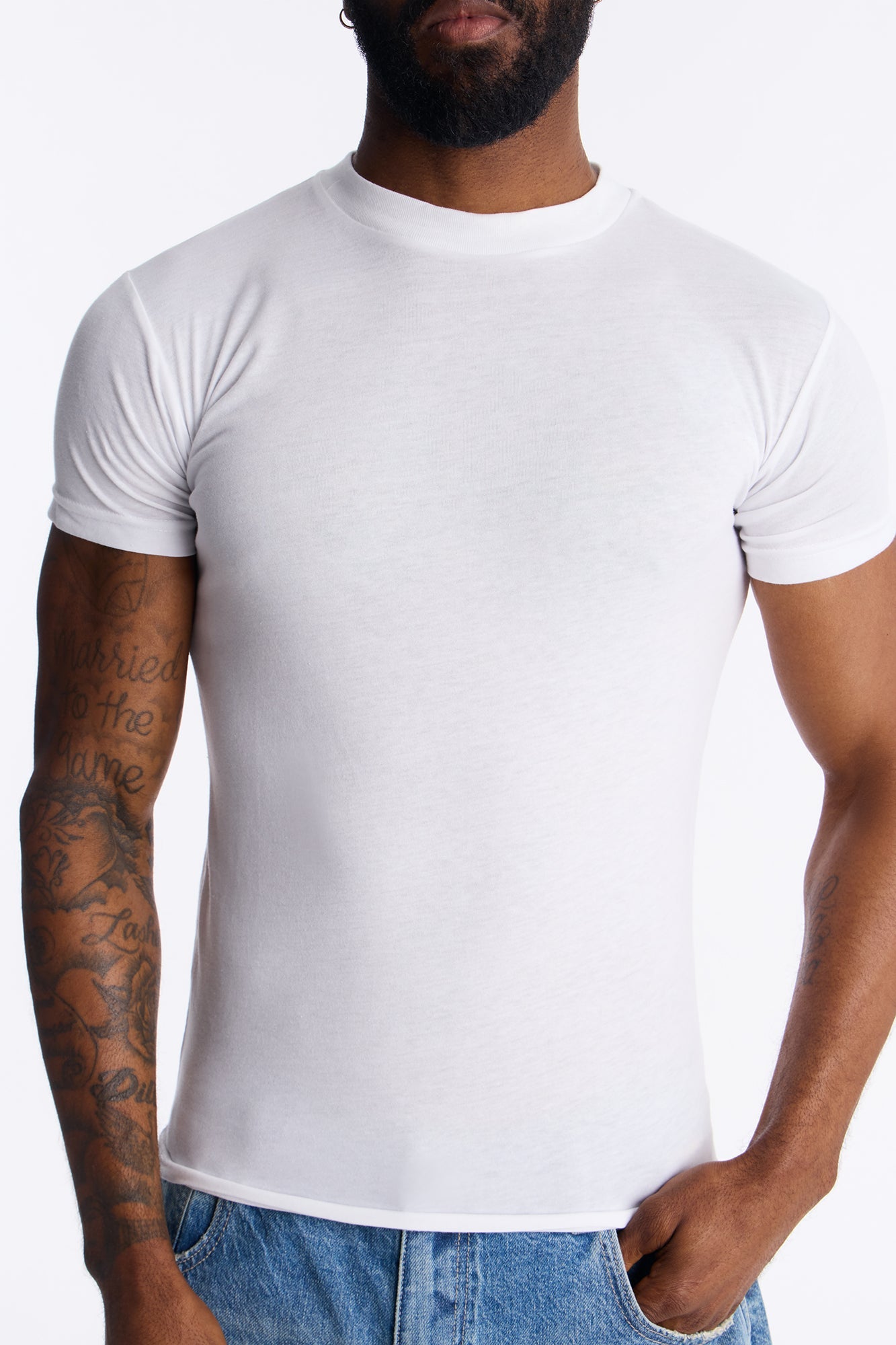 Classic Muscle Fit Tee - White