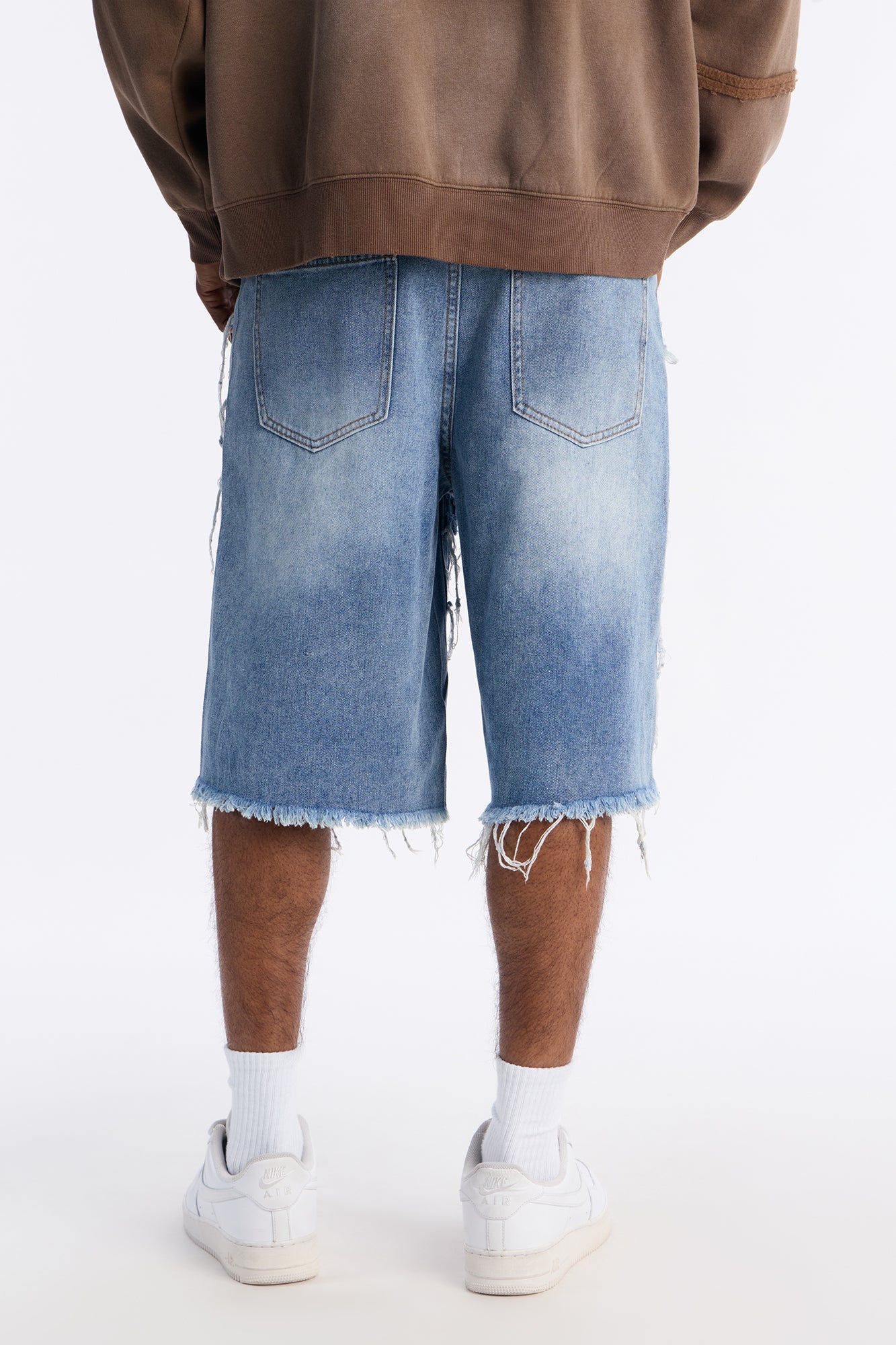 Relaxed Jeweled Havoc Denim Short - Light Wash