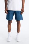 Relaxed Diamond Appeal Contrast Thread Short - Blue