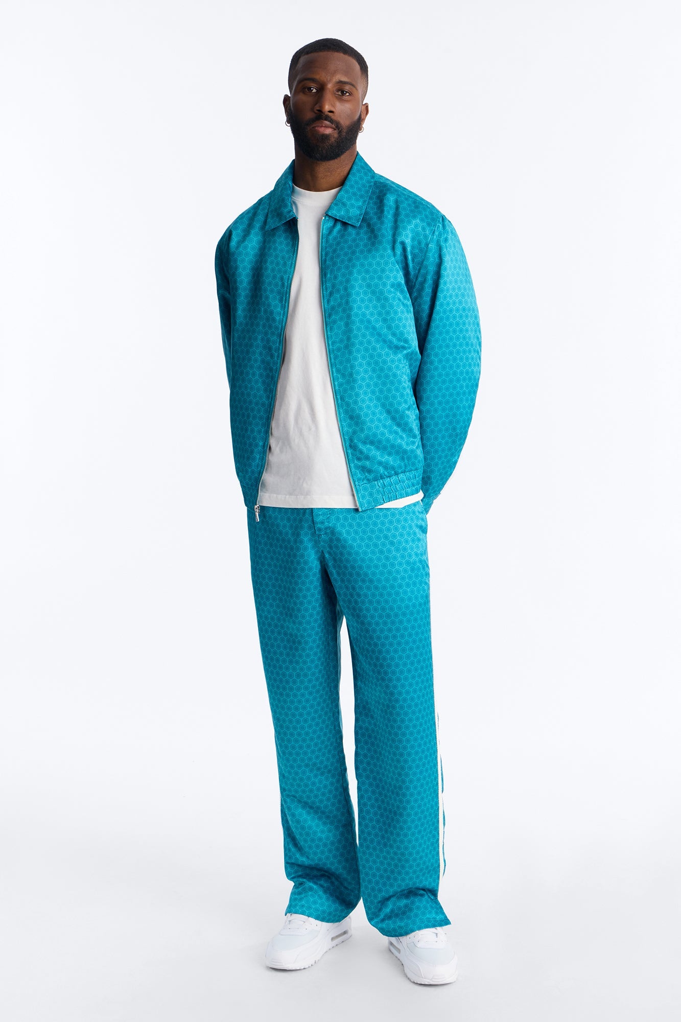 Straight St. Tropez Motif Roped Applique Pant - Blue