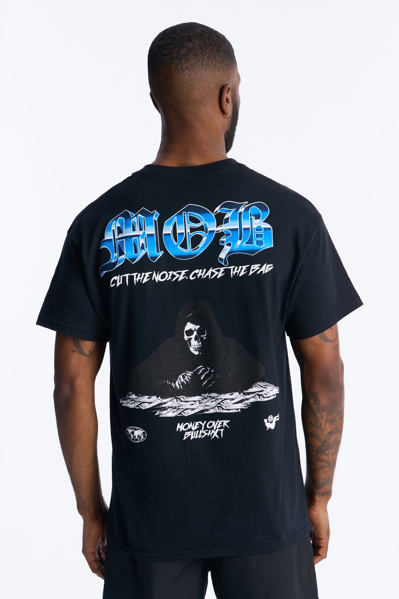 Cut The Noise Oversized Short Sleeve Tee - Black