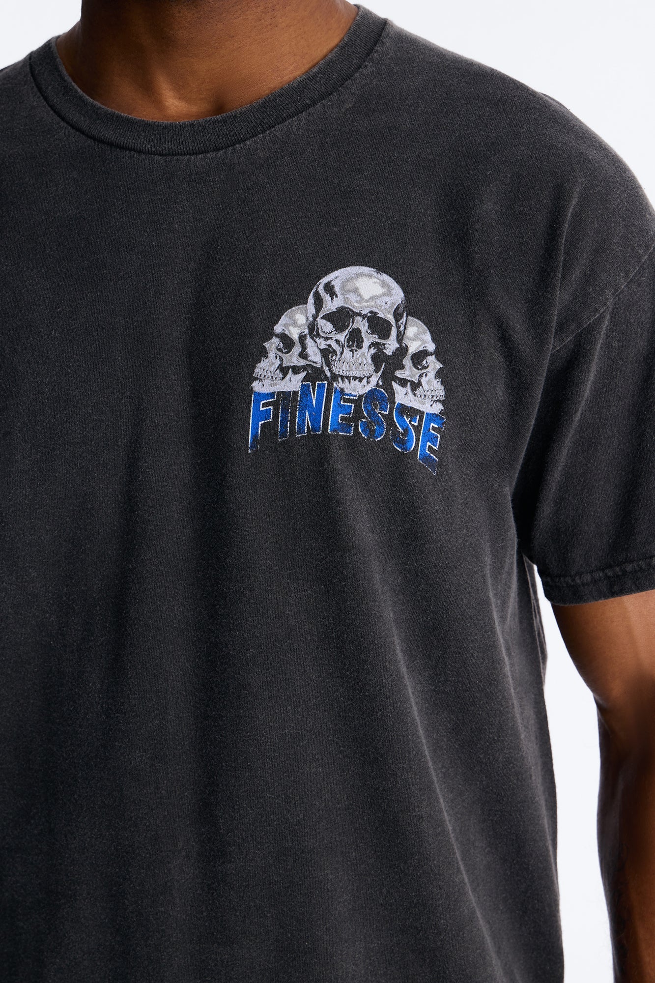 Black Panther Finesse Vintage Oversized Short Sleeve Tee - Black Wash