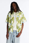 Relaxed Paradise Floral Button Up Shirt - Green