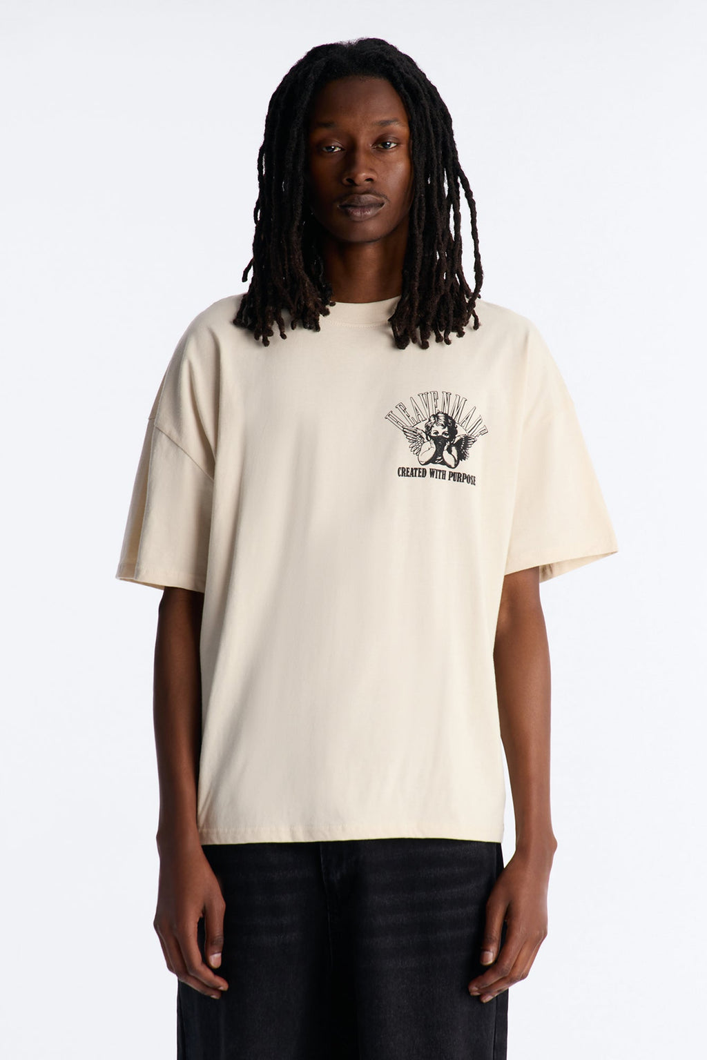 Heaven Made Heavy Weight Boxy Short Sleeve Tee - Off White