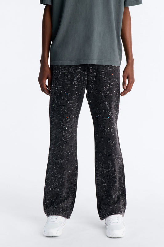 Straight Flare Eclipse Jean - Black Wash