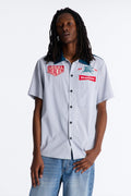Local Dealer Striped Button Up Shirt - White