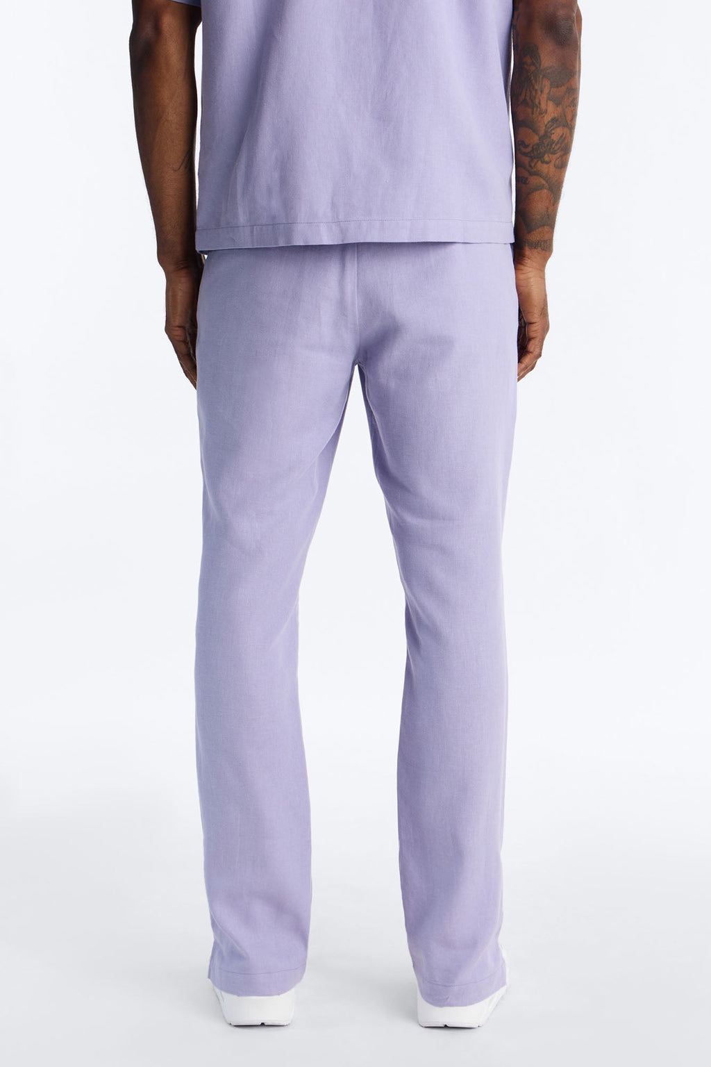 Bahamas Linen Slim Pull On Pants - Lavender