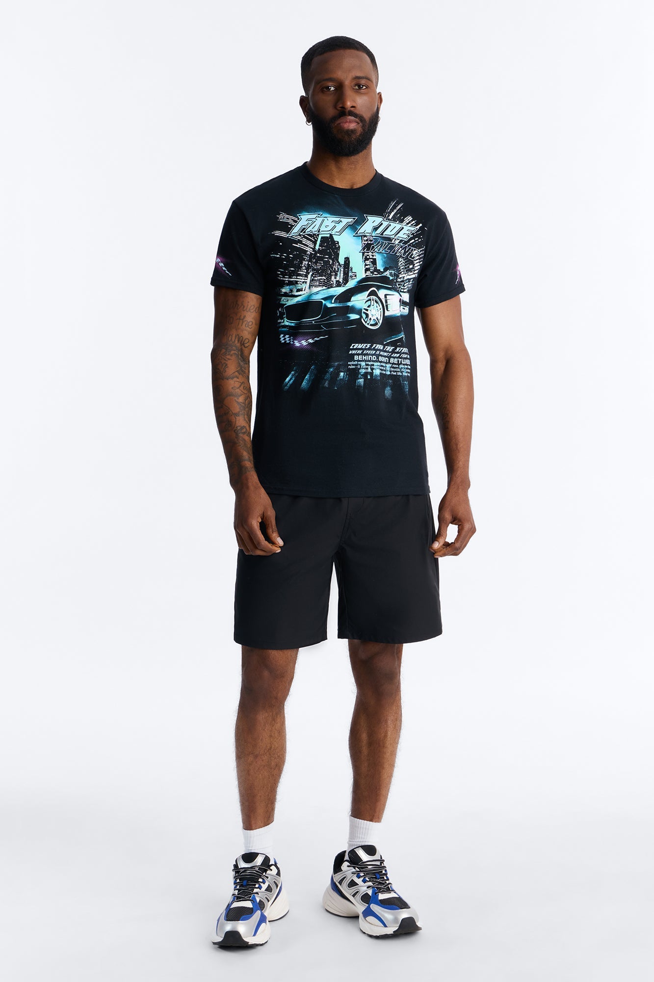 Fast Ride Racing Short Sleeve Tee - Black