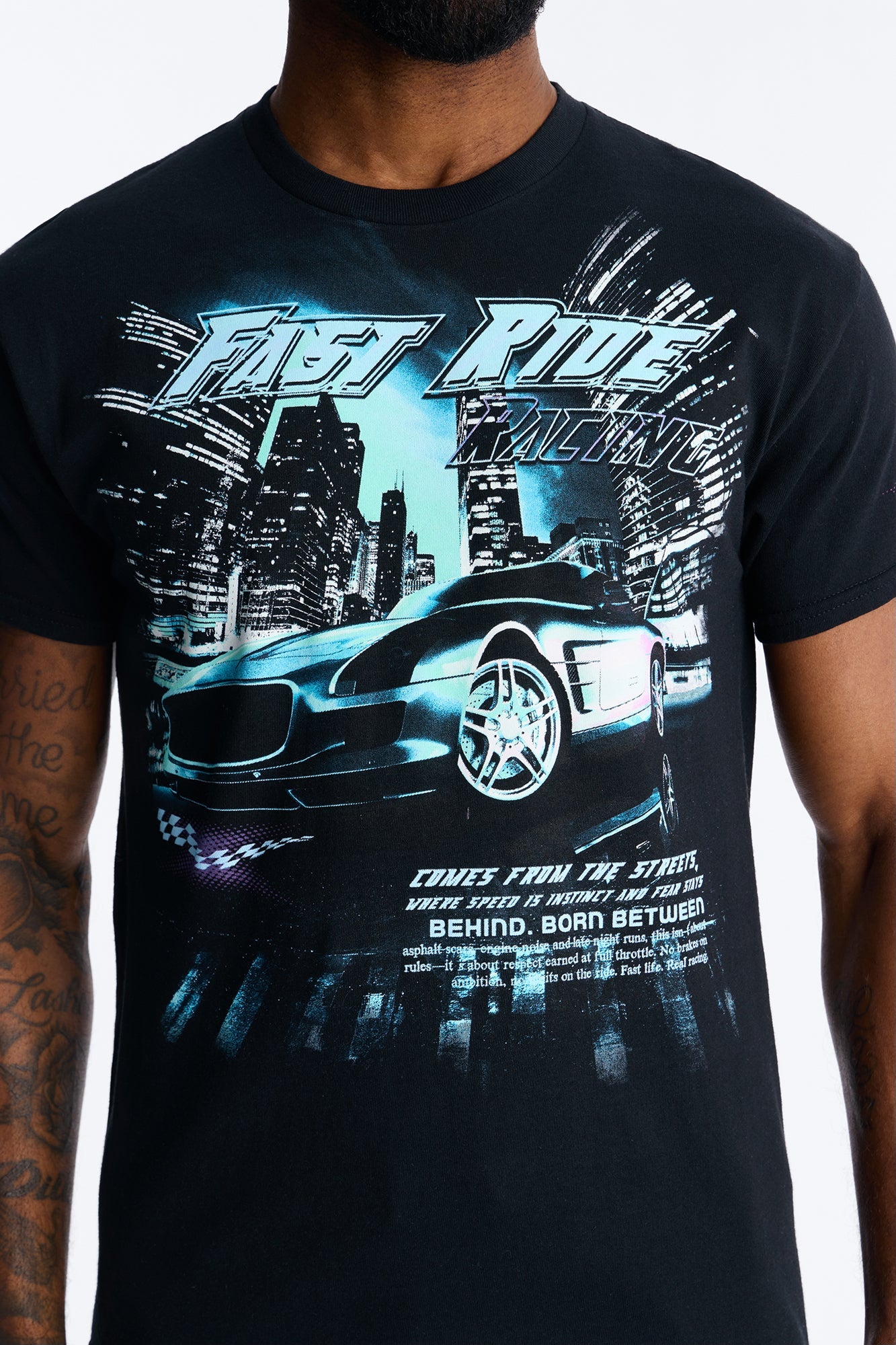 Fast Ride Racing Short Sleeve Tee - Black