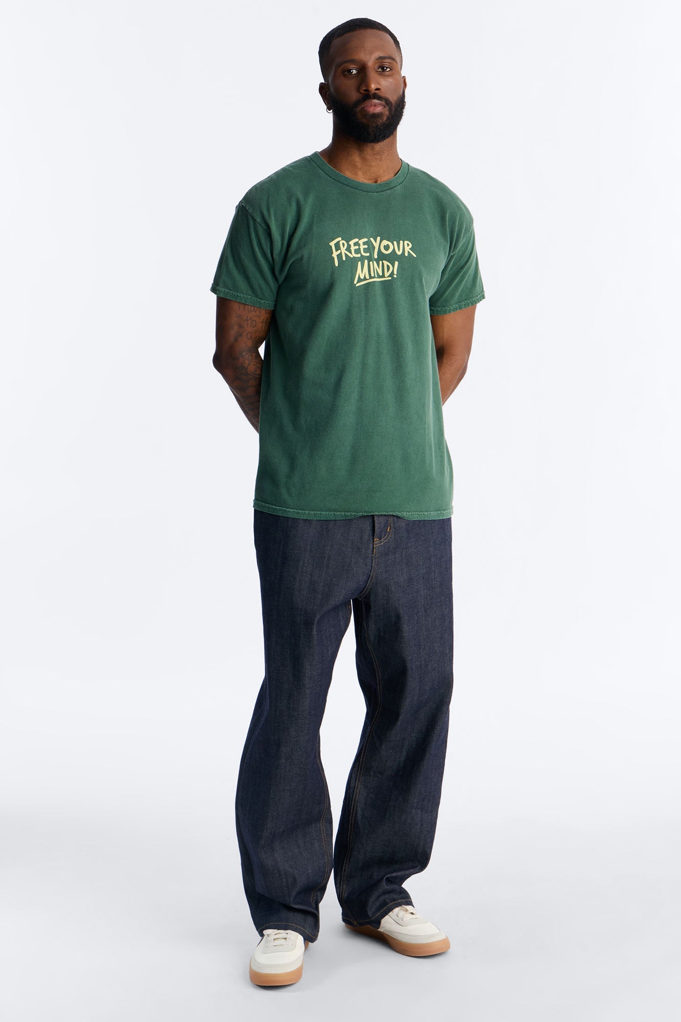Free Your Mind And Live Short Sleeve Tee - Hunter Green