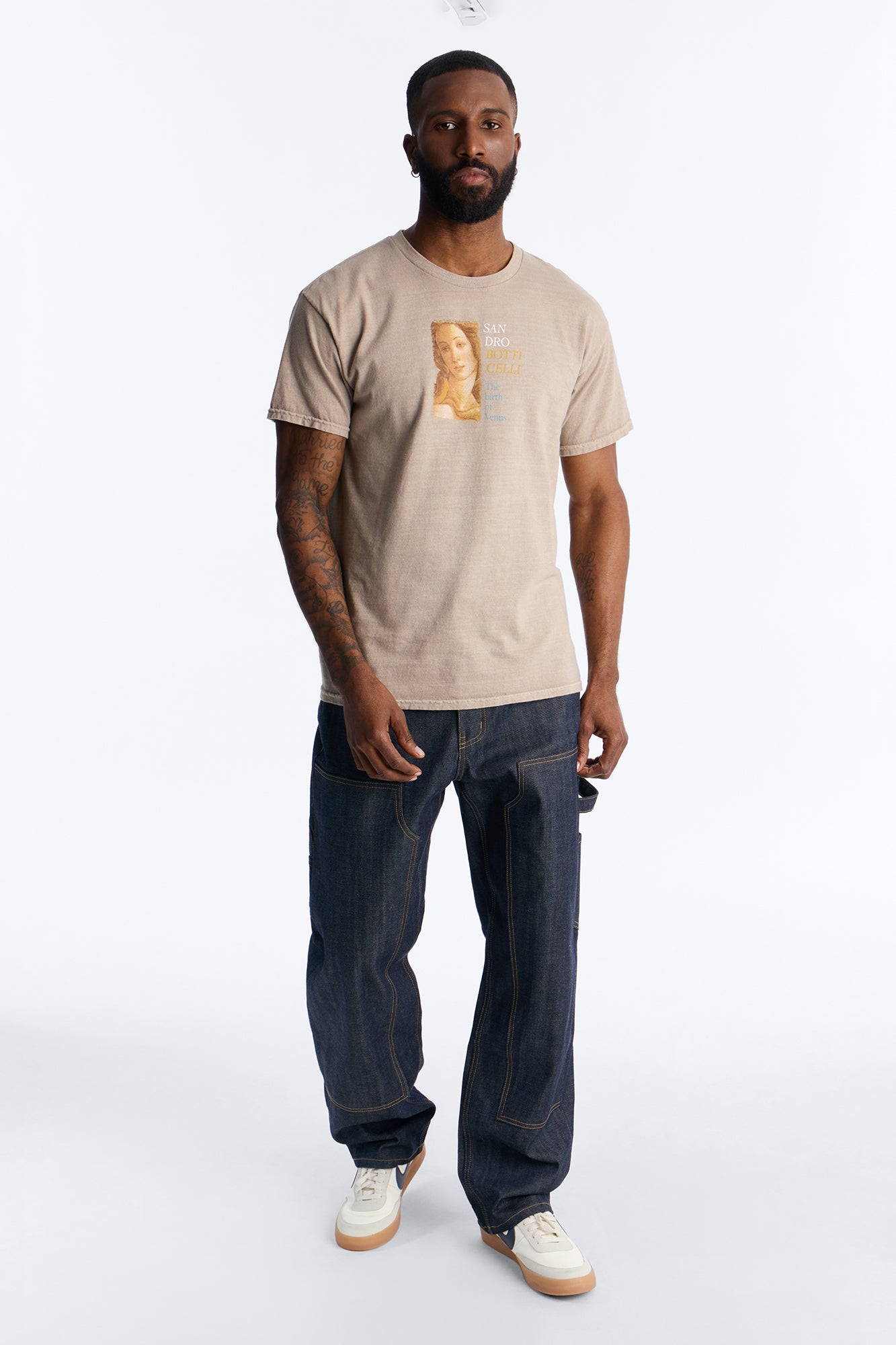 Birth Of Venus Botticelli Short Sleeve Tee - Taupe