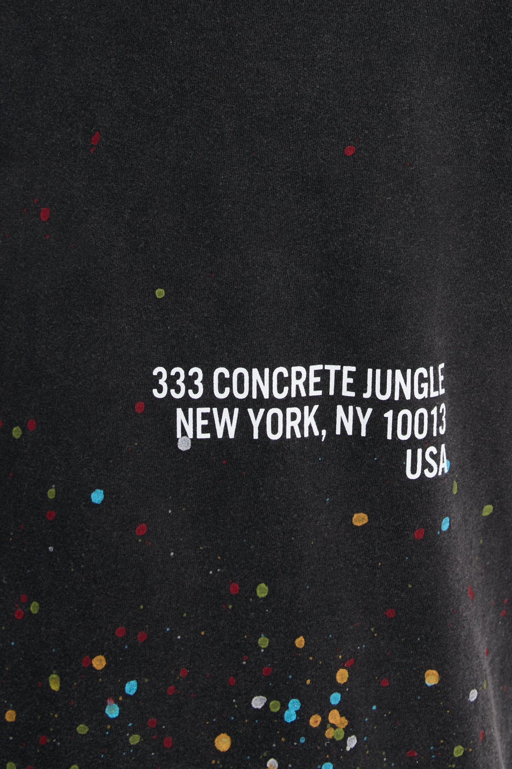 Art Has No Rules Paint Splatter Oversized Short Sleeve Tee - Black Wash