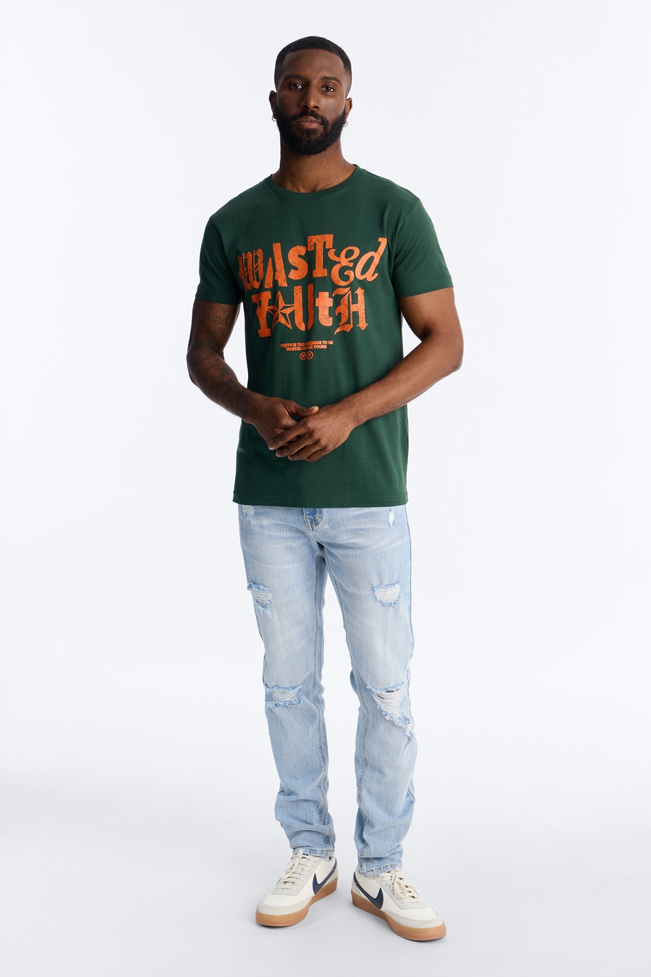 Wasted Youth Rockstar Short Sleeve Tee - Green