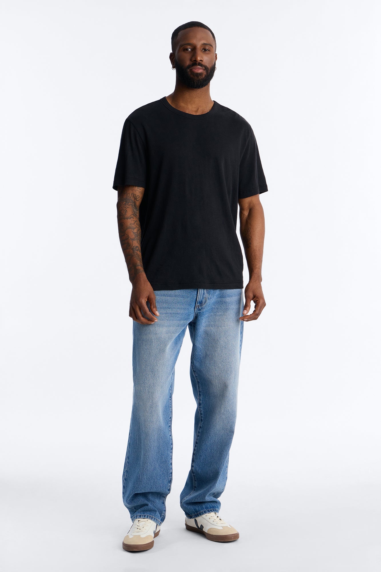 Bahamas Linen Crew Tee - Black